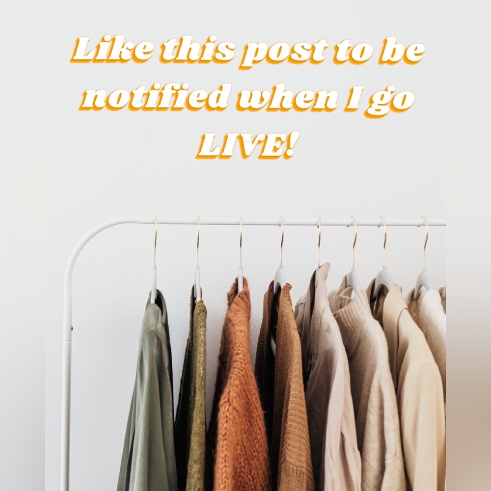 ⭐️LIVE NOTIFICATION⭐️ Like to be notified when I go live!!! Thanks!! 🧡💛🧡